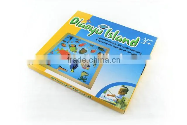 Wooden fishing game puzzle toys for kids