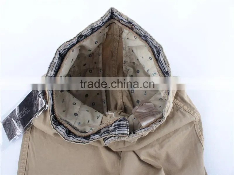Men cheap 100%cotton stocklot apparel washed shorts