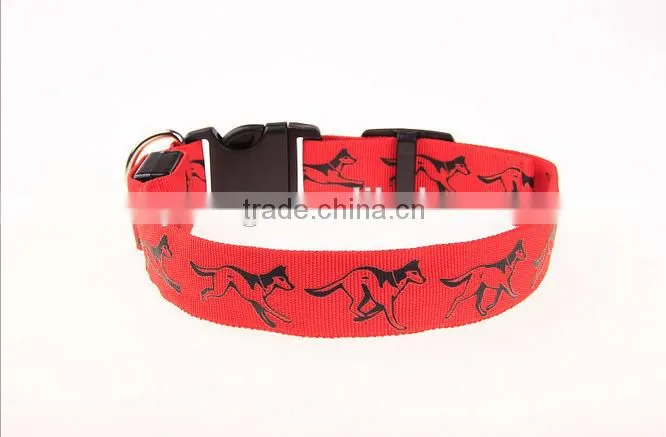 2016 LED nylon reflective tape dog tag pet belt