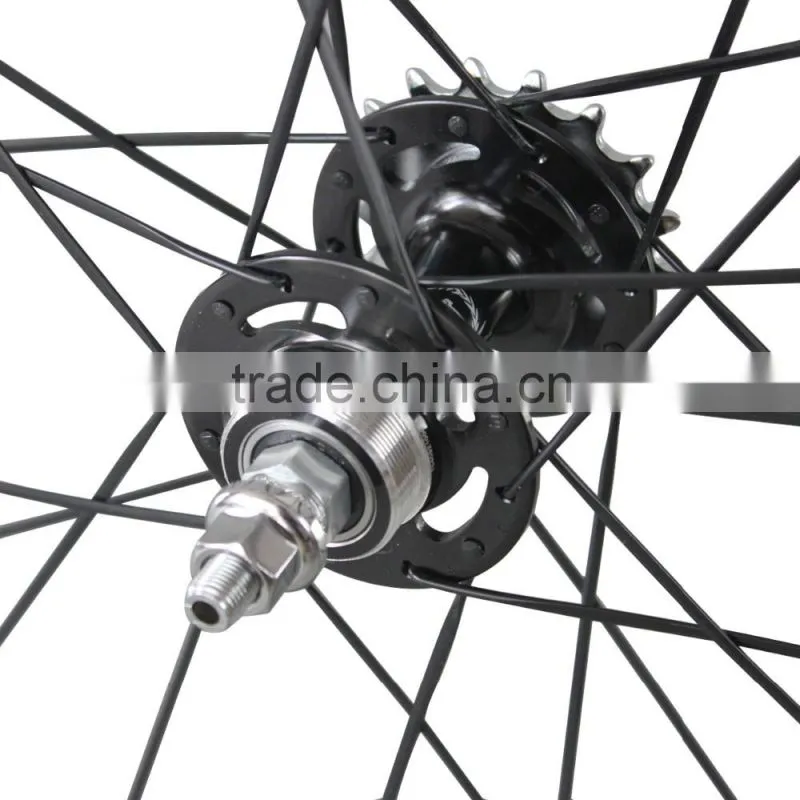 Carbon track bike wheelset 88mm tubular novatec track wheels for track bicycle frame