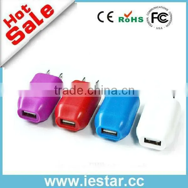 Universal wall socket usb charger 5v,1a