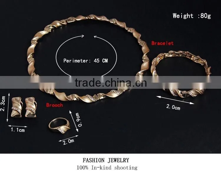 Fashion 18k Gold Jewellery Dubai Turkey Wholesale Choker Jewelry Set