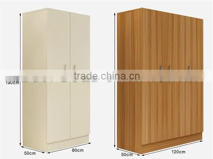 bedroom wooden cloth wardrobe design pictures with swing door (SZ-WDT002)