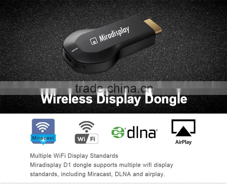 Miradisplay tv dongle,wireless display dongle chrome cast