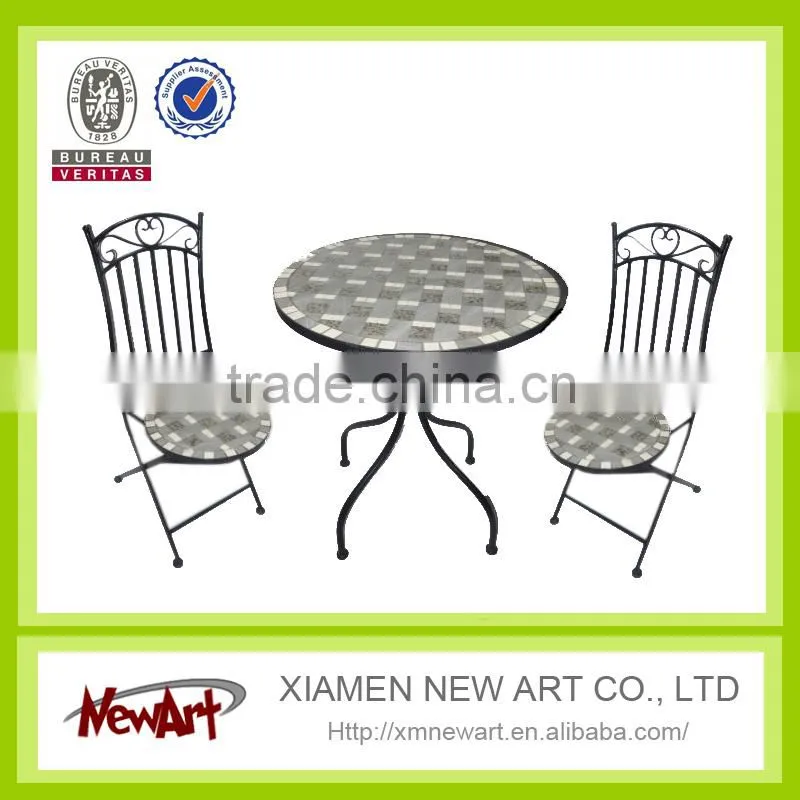 Garden Round Table Patio Outdoor Metal Table