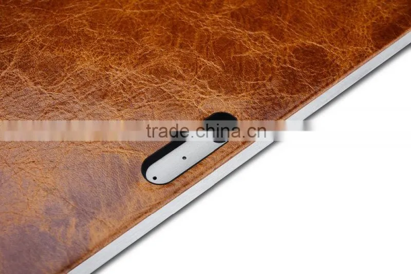 Icarer Vintage Series Luxury Genuine Leather Back cover for Surface Pro 4 Oil wax grain holder leather case for surface pro 4r
