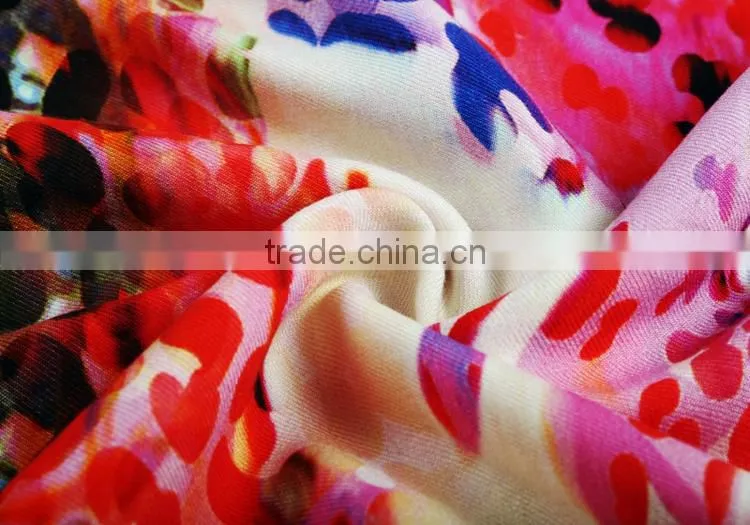 digital printed textile china manufacturer 100% viscose twill fabric