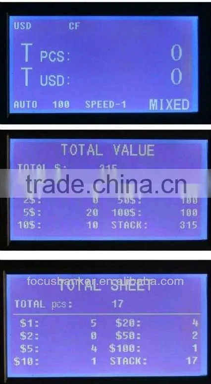 Intelligent Cash Sorter Money Detector Mix Value Discriminator for Kuwaiti dinar Notes Counter Bill Detector for KWD