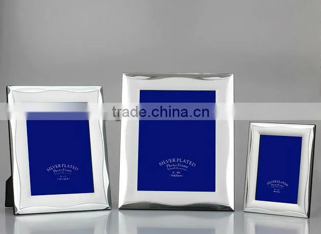Fashion MDF and black velvent back and stand aluminum photo frame