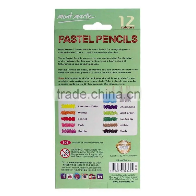 Mont Marte Pastel Pencils 12 pce