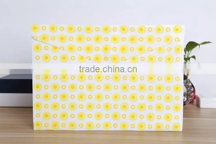 Transparent coloured A4 pp school supply student document wallet