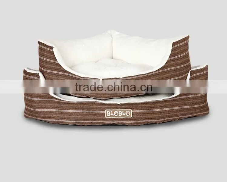 The latest design soft pet dog bed with elegant brown color