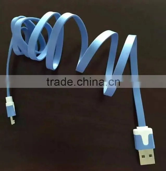 colorful flat noodle usb data cable for charging and transmit wholesale price hight quality