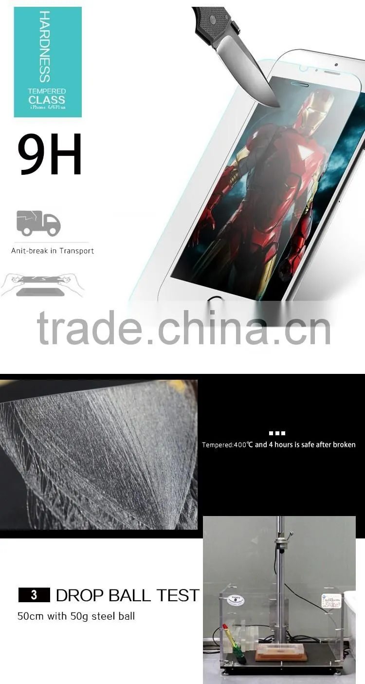 new premium full cover silicone edge 9H 0.33MM tempered glass screen protector for iphone 6