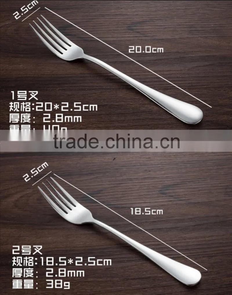 Stainless steel dessert forks with mirror polishing and low price