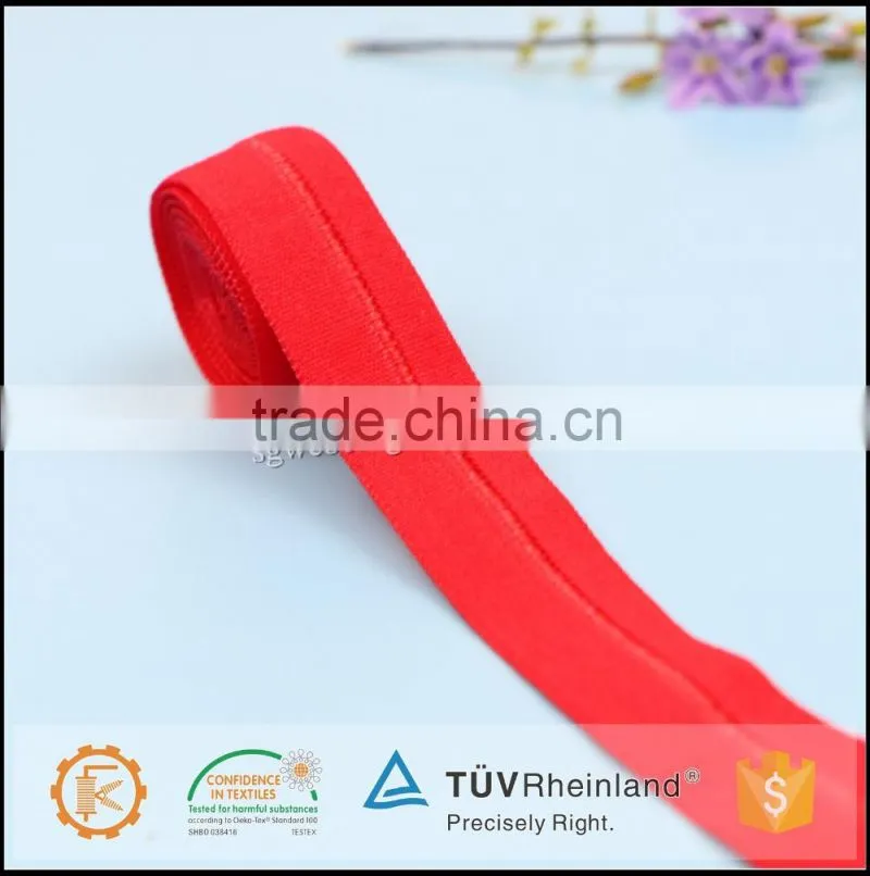 Soft and comfortable elastic fold over ribbon