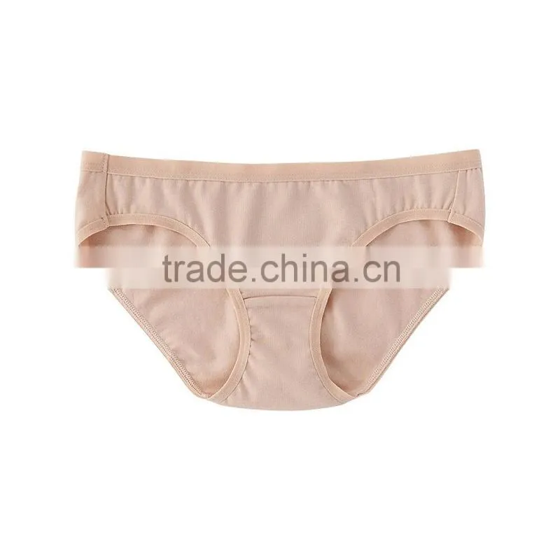 Best selling comfortable women cotton plain dyed bikini underwear