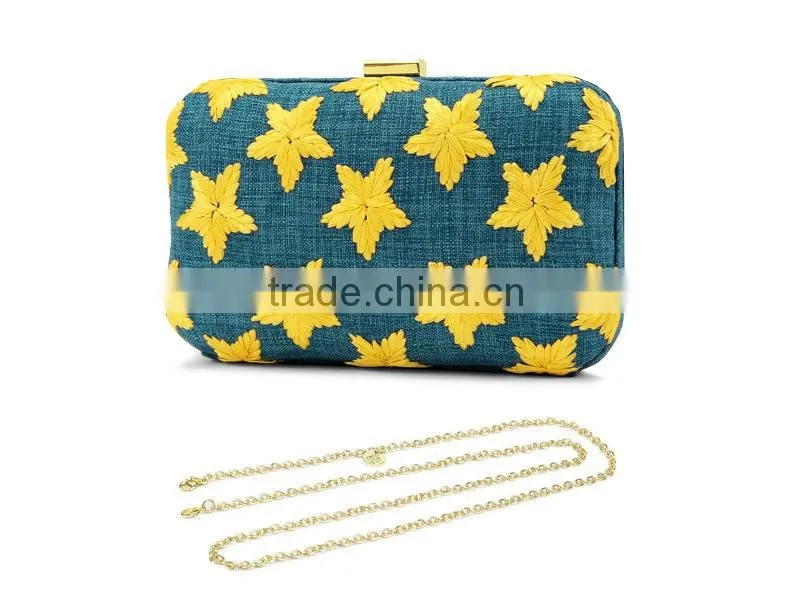 Factory price Fashion Design Canvas evening clutch bags for ladies