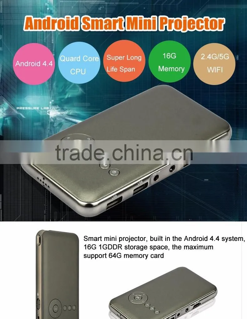 MRUIT S6+ Android smartphone projector dlp wifi portable Handheld Projector Bluetooth AC3 full HD Mini Projector