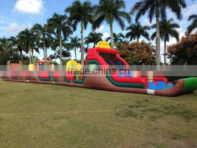 Blue lagoon adults and kids inflatable obstacle course for sale