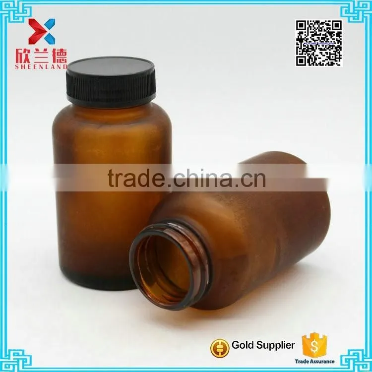 120g Safety Cap rouhd amber glass Medicine bottle for sale/pill bottle