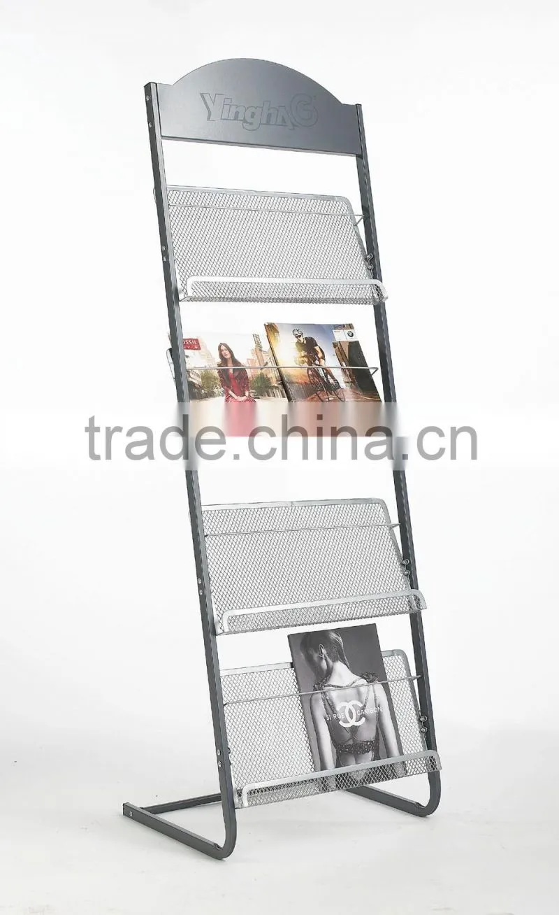 library metal billboard magazine stand