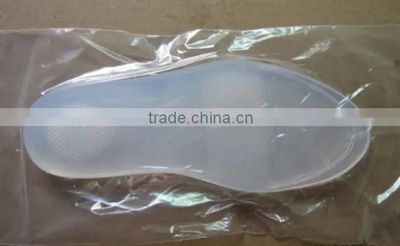 transparent XL high quality silicone gel insoles for shoes eco-friendly
