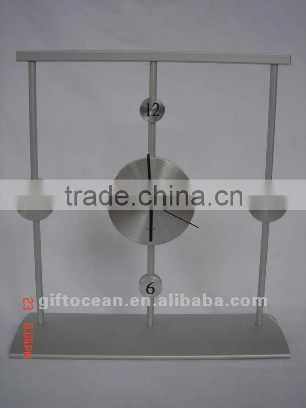 aluminum art metal desk clock,metal crafts table clock