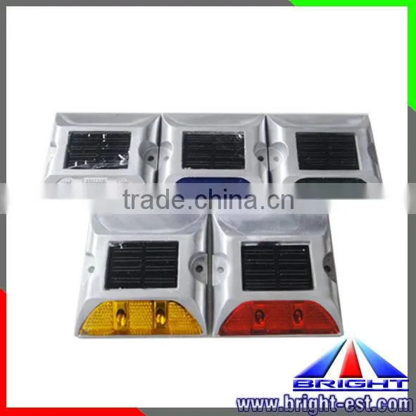 0.3WP 3.87V/100mA LED Solar Road Stud light, 2/3pcs led solar road markers, waterproof flashing reflective led solar road stud