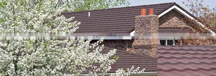 Trade assurance tuscan stone coated roof tiles,laying roof tiles