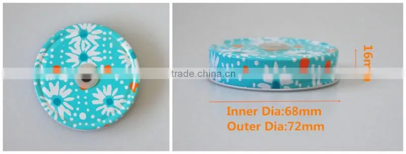 Custom cheap colourful metal lids