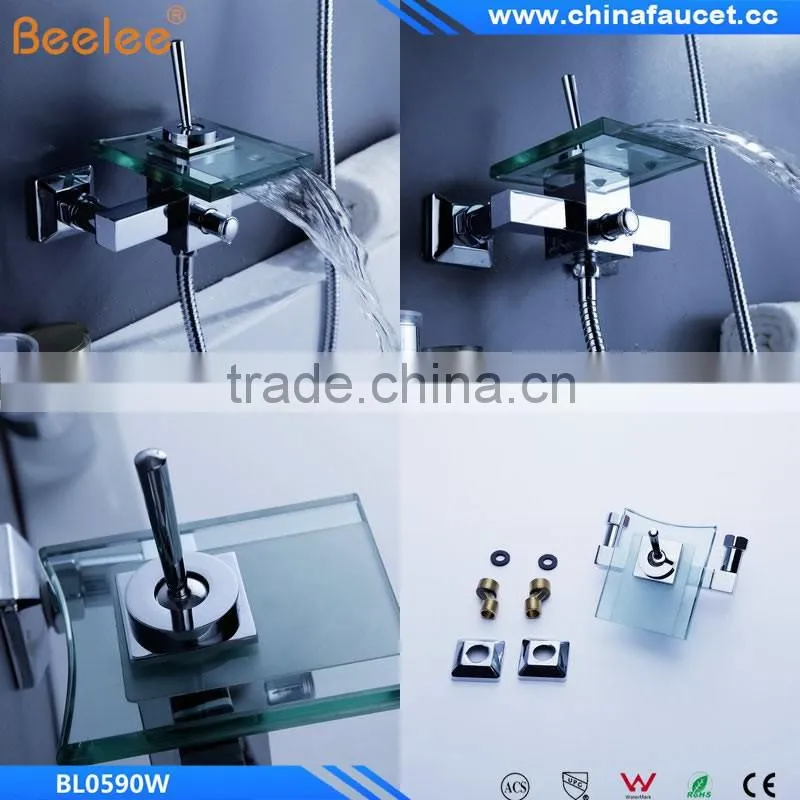 Beelee BL0815-1W Shower Faucet / Bathtub Faucet - Contemporary - Waterfall - Brass (Chrome)