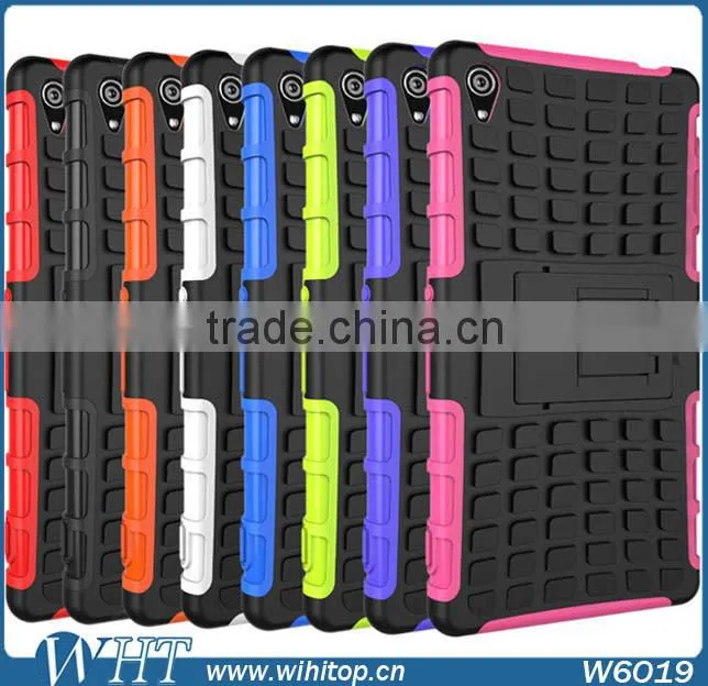 PC TPU Silicone 2 in 1 Kickstand Protective Case Cell Phone Case for Sony Xperia Z3 # W6019