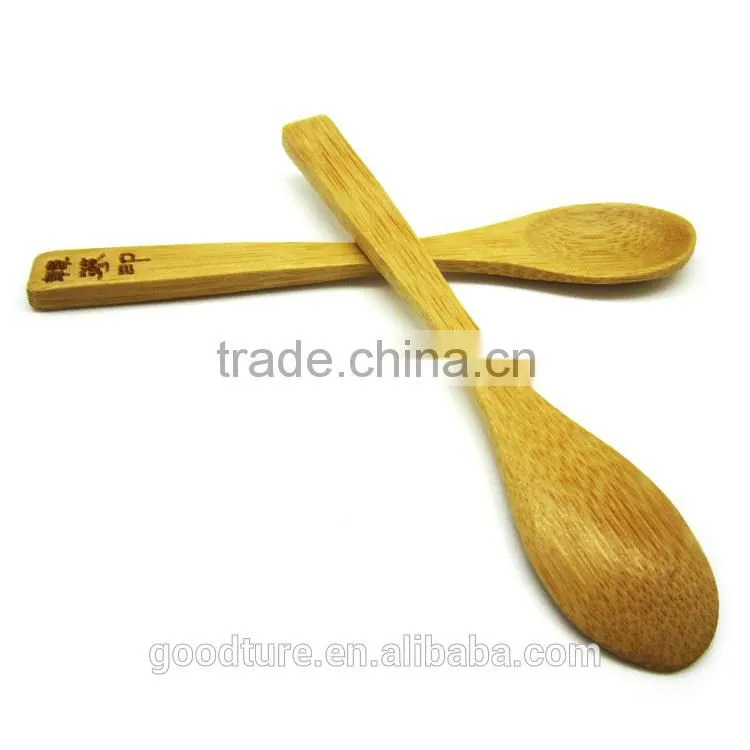 Mini Bamboo Spoon With Lasered Logo