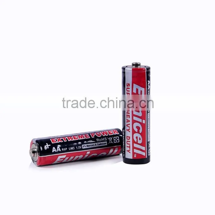 R6P battery 1.5v UM3 battery AA size battery with Eunicell brand