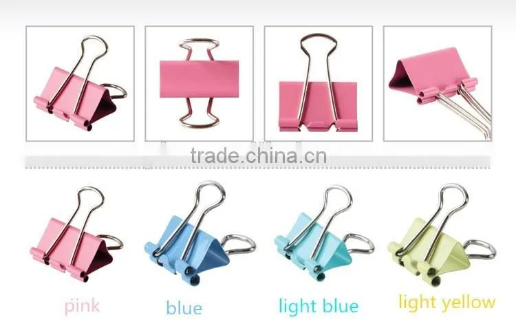 New spring colorful strong long tail Binder clips paper clips