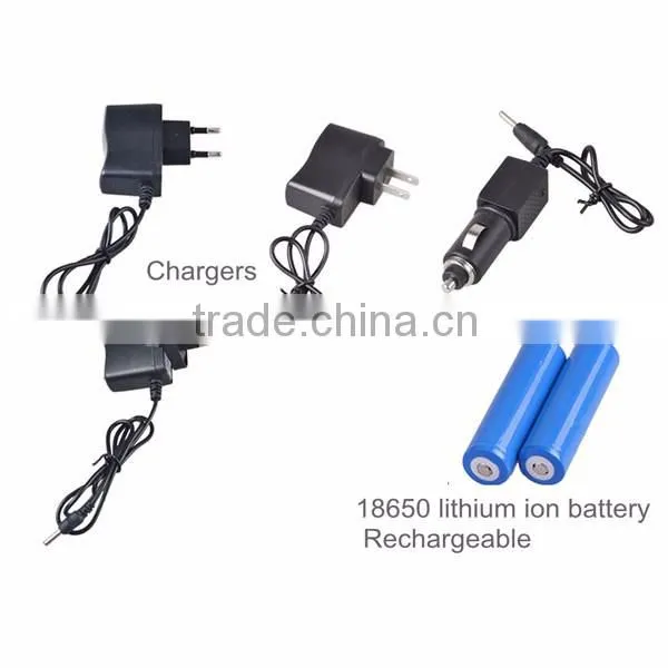 Rechargeable Expandable Bat Torch Light Strobe XML T6 LED 1000 Lumens Self Defense Flashlight