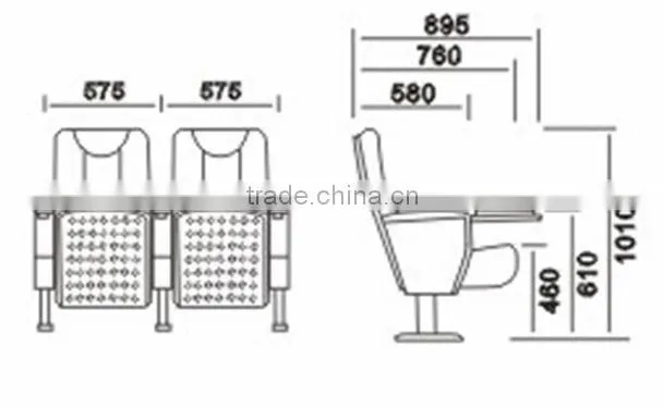 2015 New arrival movie theatre auditorium seating