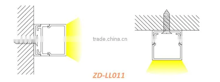 Al Mounting Channel Aluminium Profile With Opal Diffuser For LED Strip