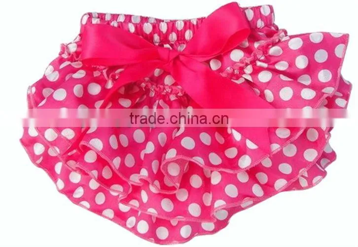 floral pint ribbon comfort ruffled girl baby bloomers wholesale