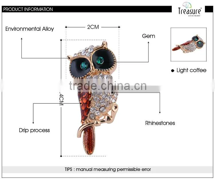 2015 new products New model with high quality artificial eagle brooch, rhinestone brooch wholesale body jewelry