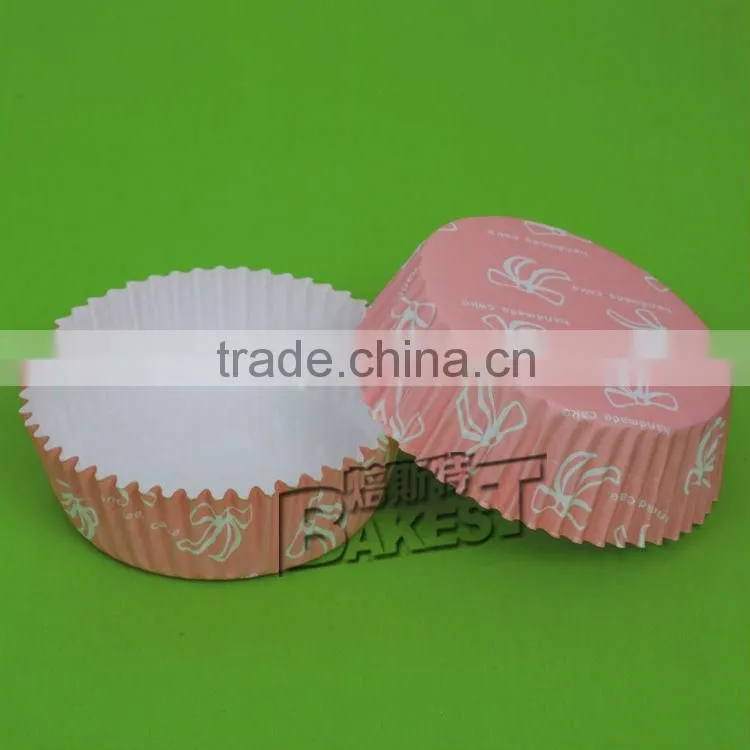 Hot sell circular paper cupcake liners with red cherry blossom/cupcake paper liners#130