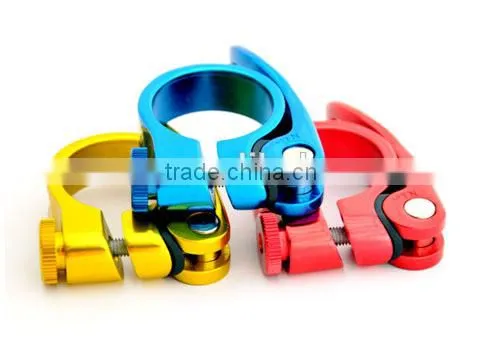 31.8mm CNC Colorful Aluminum Alloy quick release Bicycle Seat Post Clamp