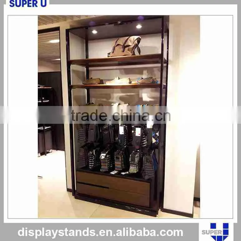 Bag Retail Stores Slatwall Decorative Wood Wall Display Shelves