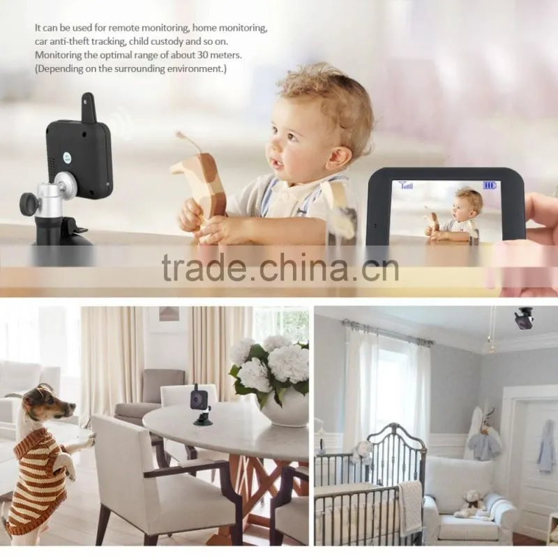 3.5 inch LCD Rechargable Battery 2.4GHz 30m Wireless Range Digital Color Video Baby Monitor IR Night version Security Camera