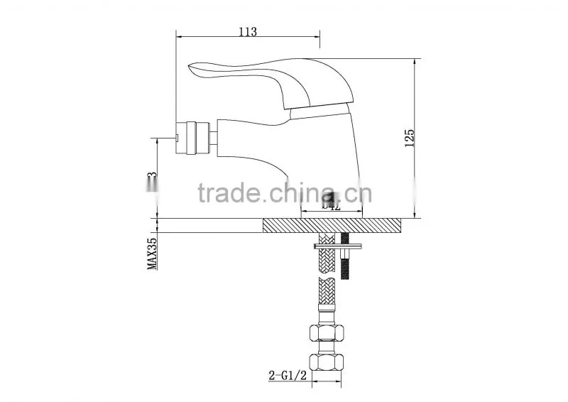 Modern Brass Toilet Wash Bidet Faucet 09 5001