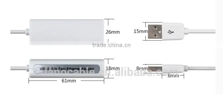 10/100mbps black rj45 lan Ethernet network to usb converter