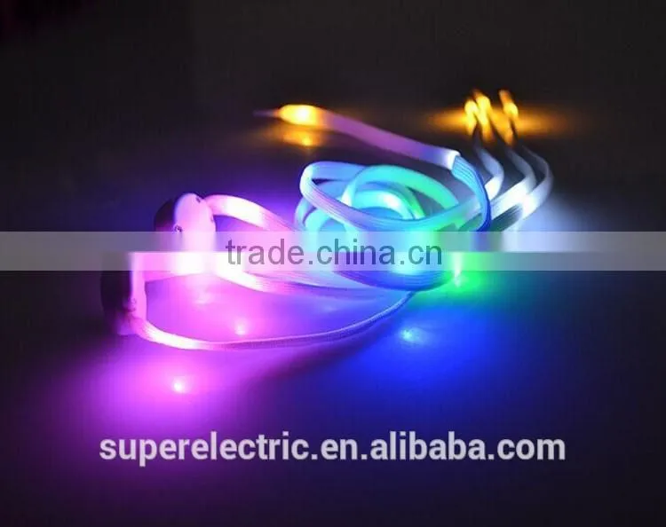High quality wholesale customized design light up led shoelace