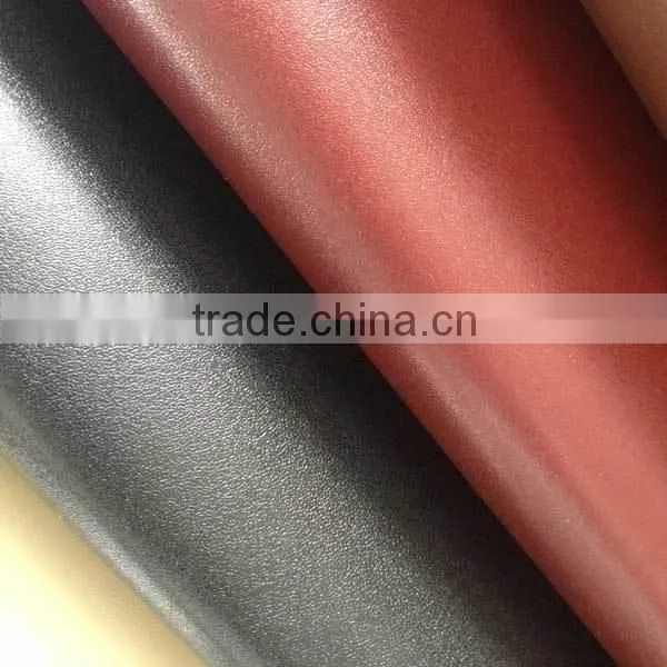 2014 winter PU synthetic leather for boots hot leather raw material with flocking backing