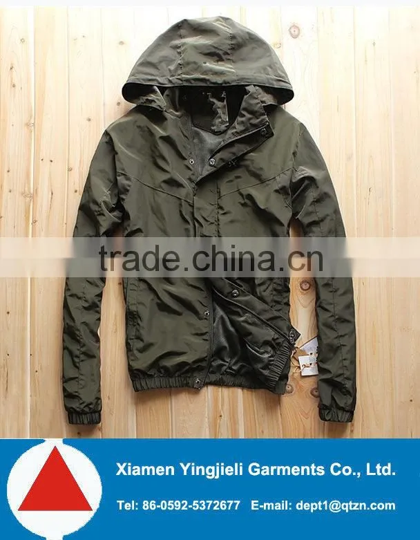 men urban jacket,removable hooded jacket